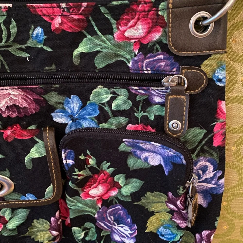 Multicolor flowers canvas bag